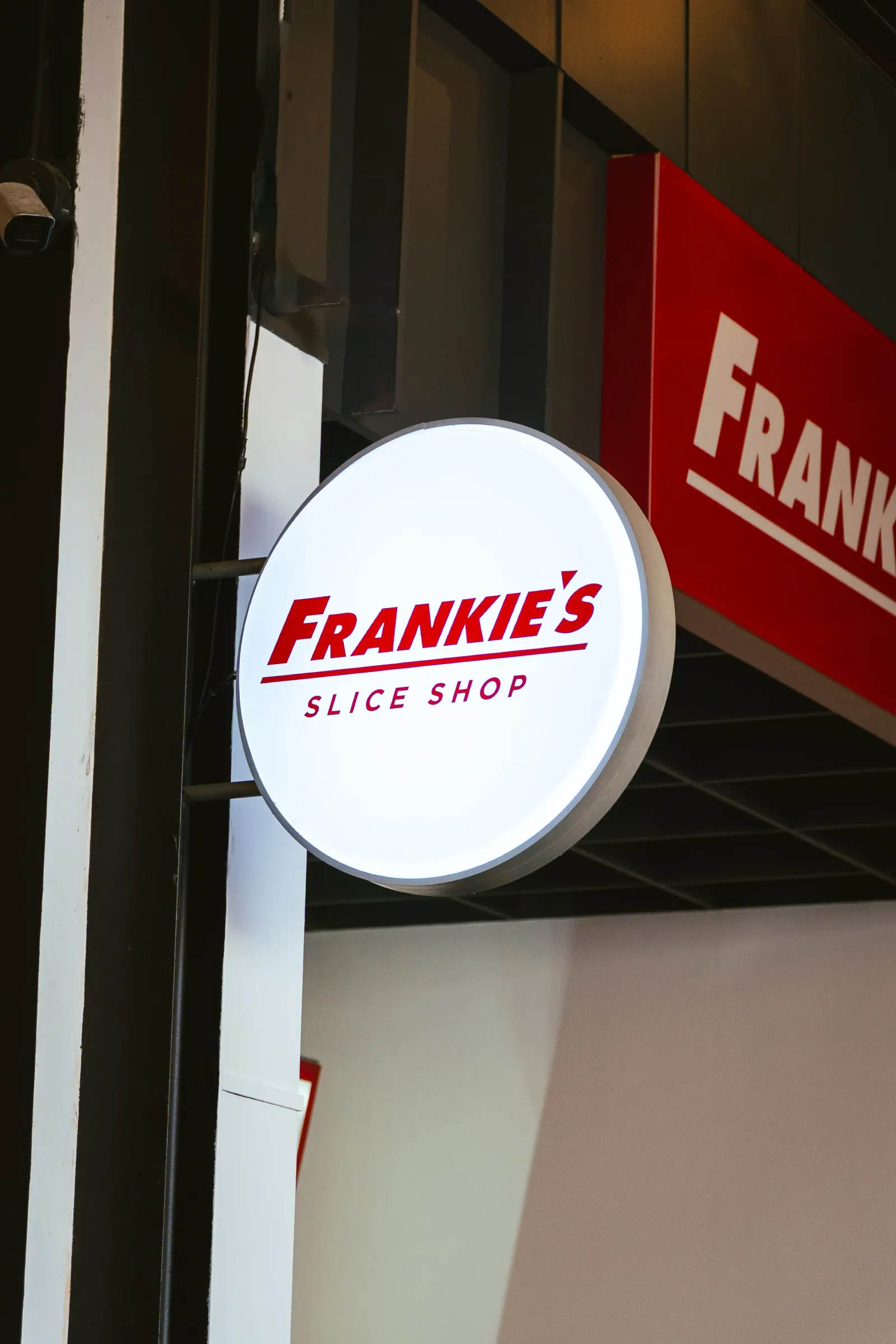 Frankie's Slice Shop sign at Marina Market, Cork